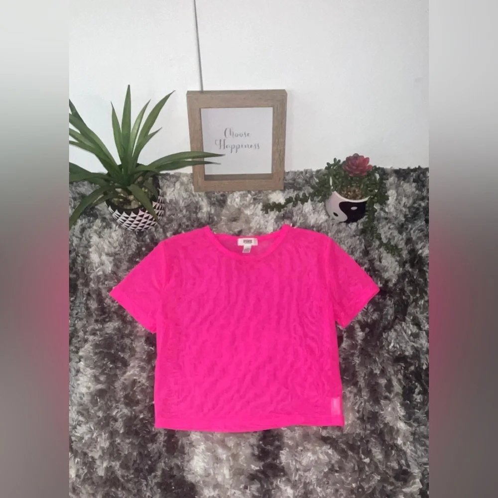 Victoria’s Secret PINK cropped mesh tee bundle - Picture 3 of 5